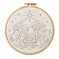 Bastidor Navideño con Tela Impresa para Pintar o Bordar – 20 cm
