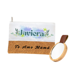 Pack Maquillaje Mamá: Neceser de Corcho + Espejo
