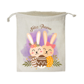 SACO ALGODÓN DISEÑO CONEJO PARA HUEVITOS DE PASCUA