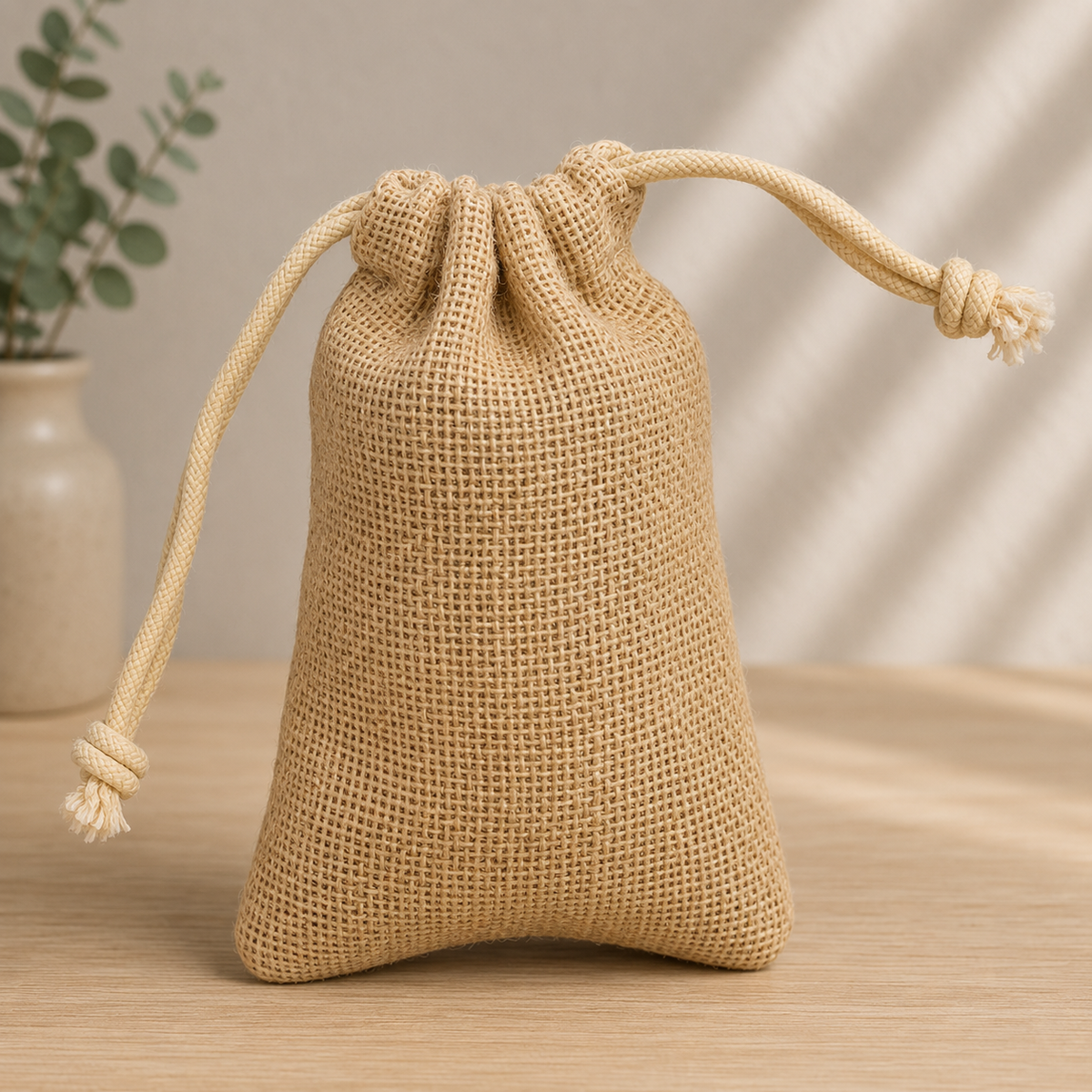 Mockup de Bolsa de Yute tipo saco