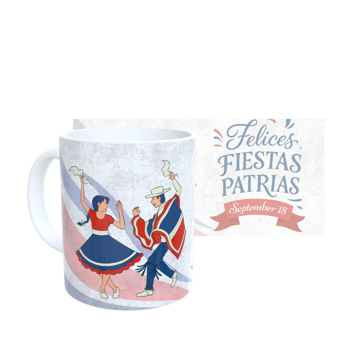 Tazón de Cerámica Diseño Fiestas Patrias Chile