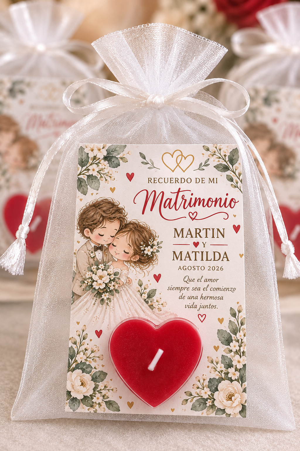 Vela Recuerdito de Matrimonio