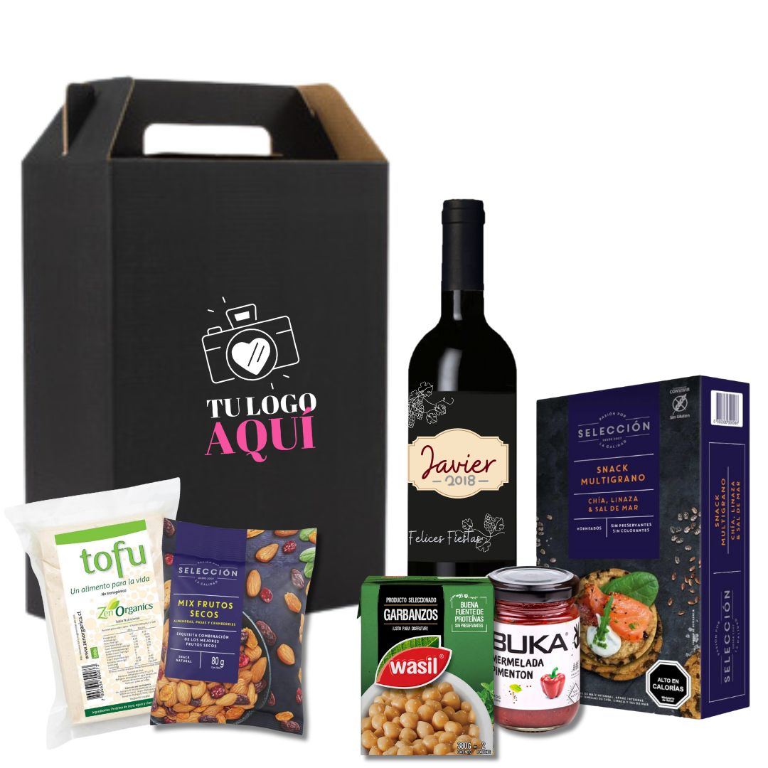 CAJA DIECIOCHERA GOURMET VEGANA LA ROSA CON EL CLAVEL