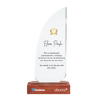 Trofeo Galvano de Madera y Cristal "Sail"