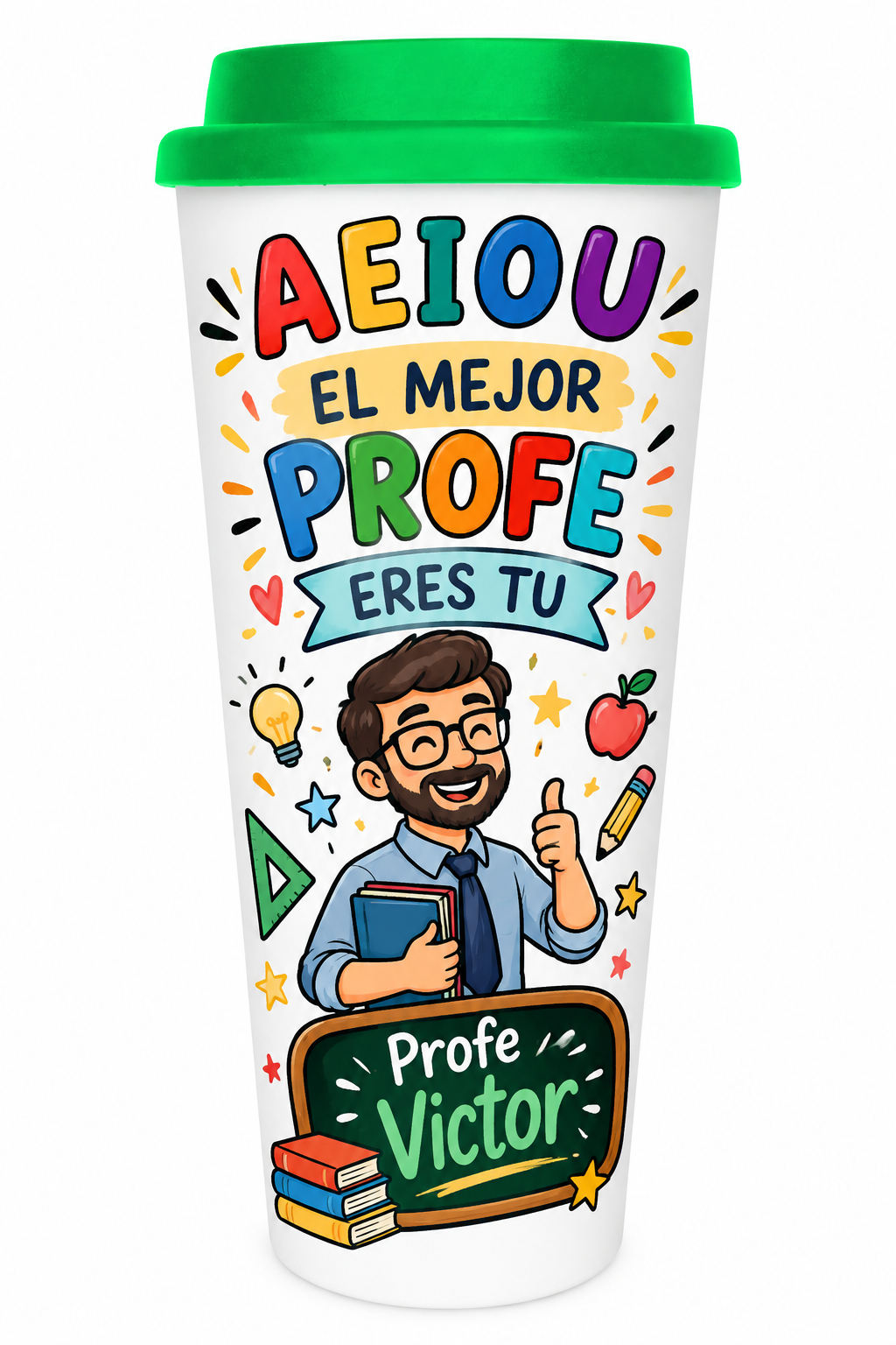Vaso Personalizado Día del Profesor 500 ml