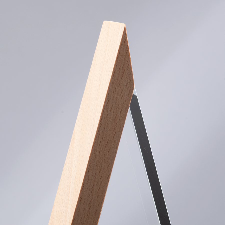 Trofeo Galvano de Madera y Cristal "Triangle"