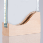 Trofeo Galvano de Madera y Cristal "Curve"