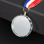 Medalla Cristal con cinta tricolor