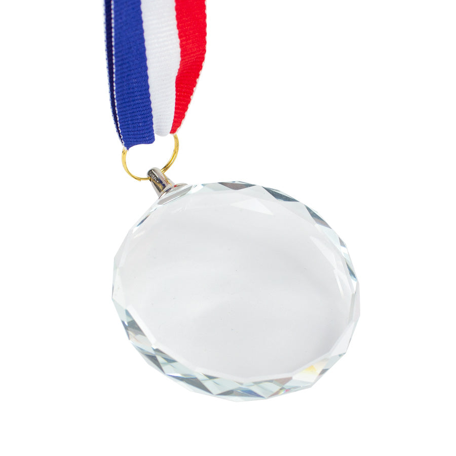 Medalla Cristal con cinta tricolor