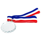 Medalla Cristal con cinta tricolor
