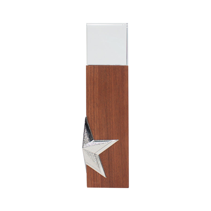 Trofeo de Madera y Cristal ''Silver Star''