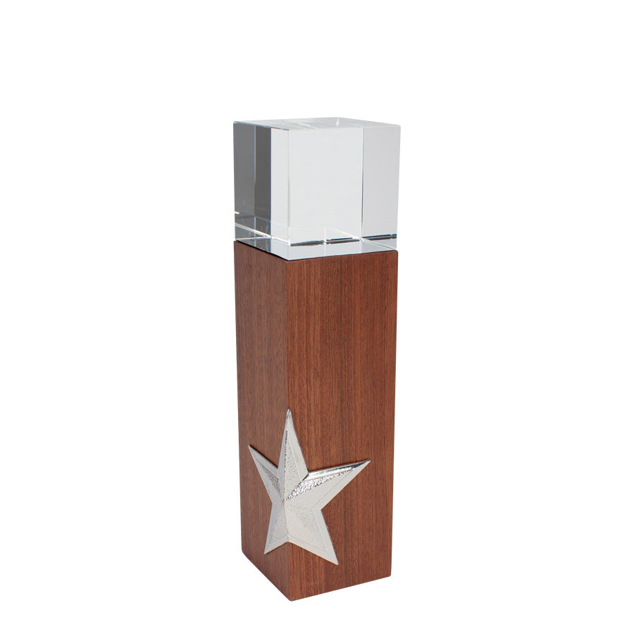 Trofeo de Madera y Cristal ''Silver Star''