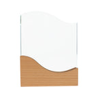 Trofeo Galvano de Madera y Cristal ''Wave''