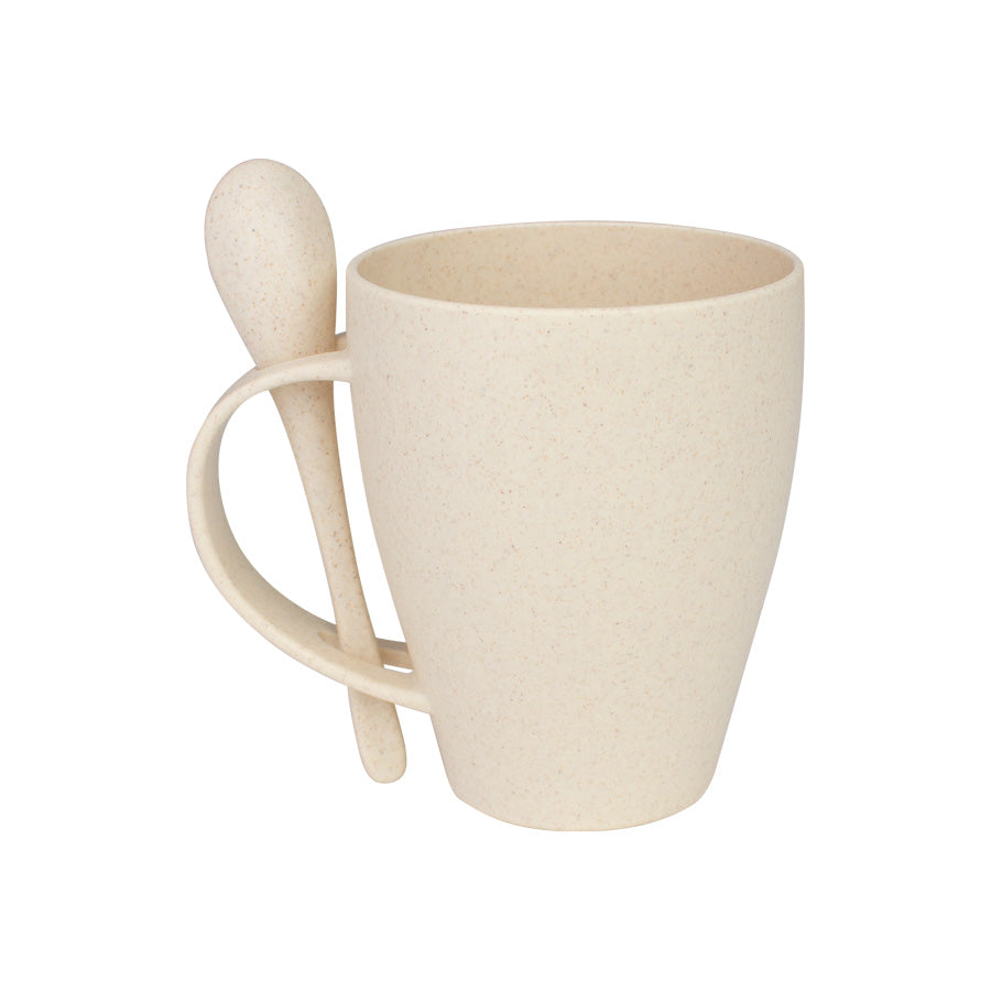 taza de caña de Trigo con Cuchara 400cc