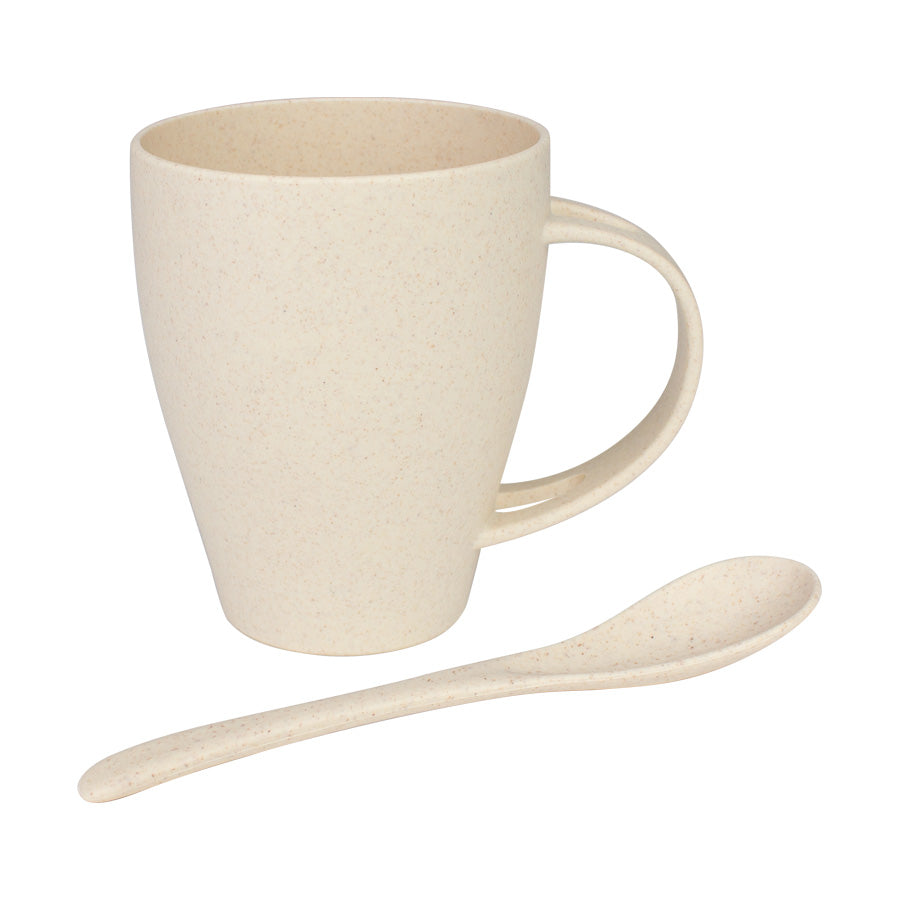 taza de caña de Trigo con Cuchara 400cc
