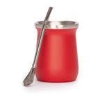 Vaso Térmico metálico MATE 300ml. con Bombilla