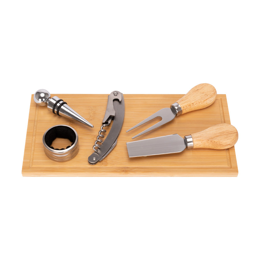 Set para vinos y quesos de Bamboo