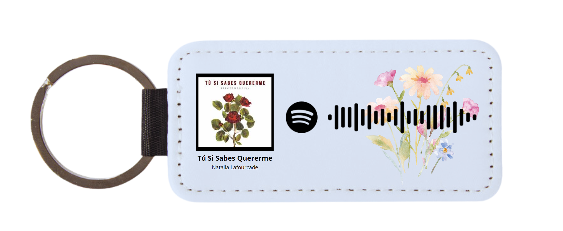 Llavero rectangular canción de spotify personalizada