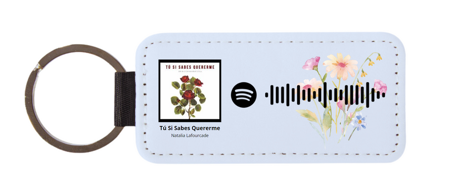 Llavero rectangular canción de spotify personalizada
