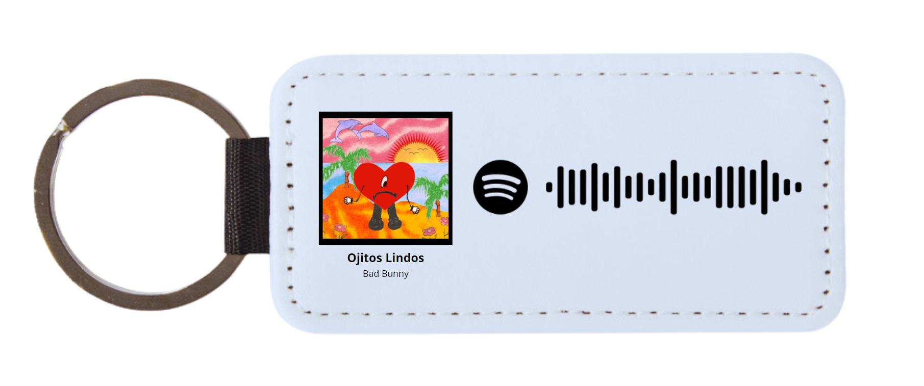 Llavero rectangular canción de spotify personalizada