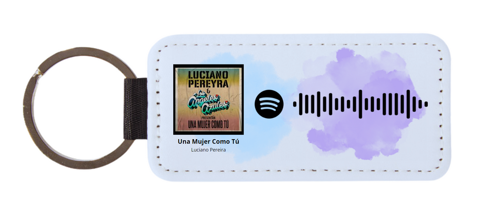 Llavero rectangular canción de spotify personalizada