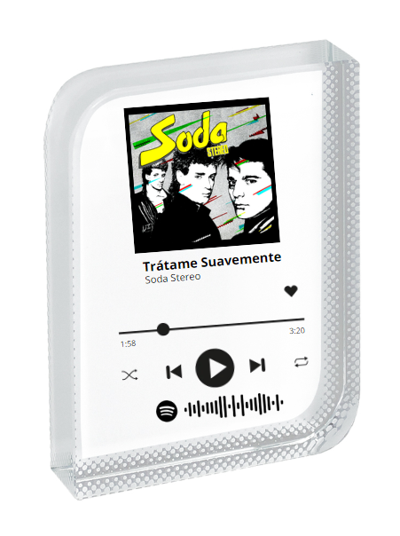 Porta canción de spotify de vidrio personalizada