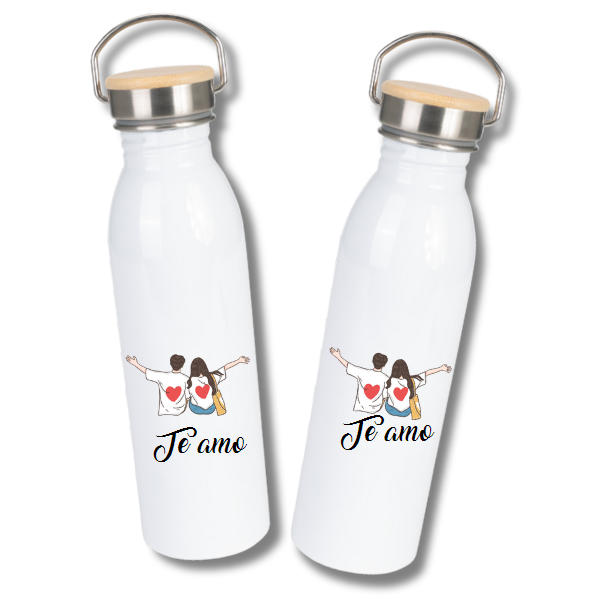 Botella de agua para el Dia de los Enamorados