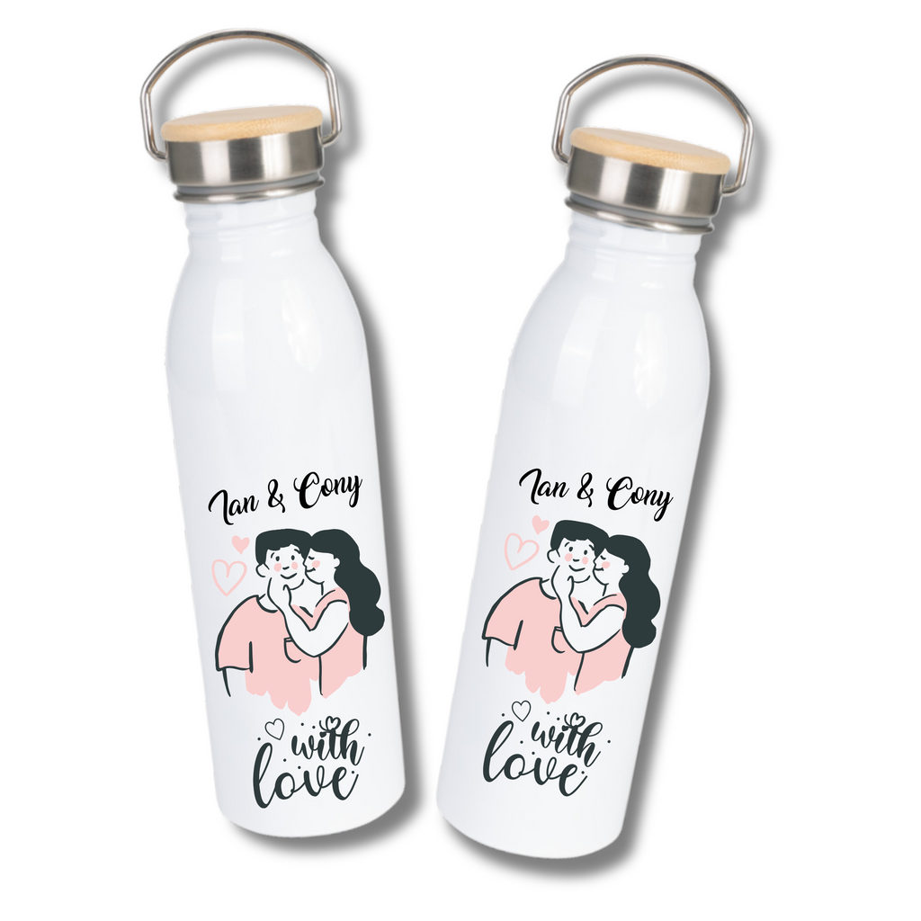 Botella de agua para el Dia de los Enamorados