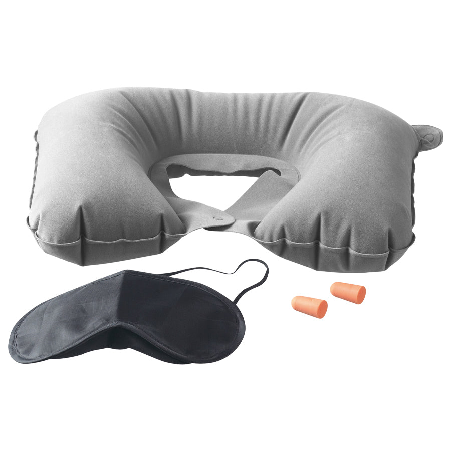 PACK DE VIAJE ALMOHADA + ANTIFAZ + TAPONES DE OÍDOS