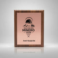 Trofeo Madera Encobrizado Personalizado Día Del Minero