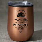 Mug Metálico Encobrizado 350cc Día Del Minero
