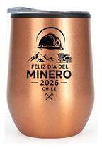 Mug Metálico Encobrizado 350cc Día Del Minero