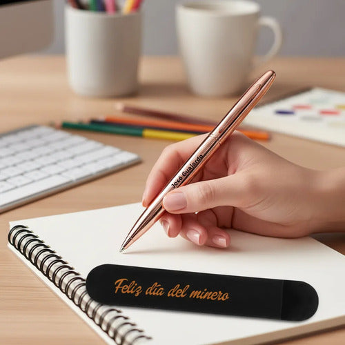 Lápiz Encobrizado Y Funda Personalizados Día Del Minero