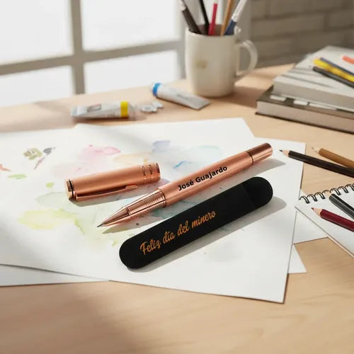Lápiz Encobrizado + Funda Personalizados Día Del Minero