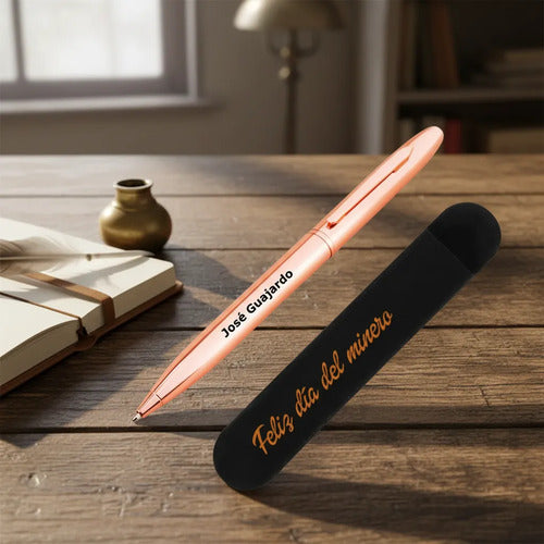 Lápiz Encobrizado Y Funda Personalizados Día Del Minero