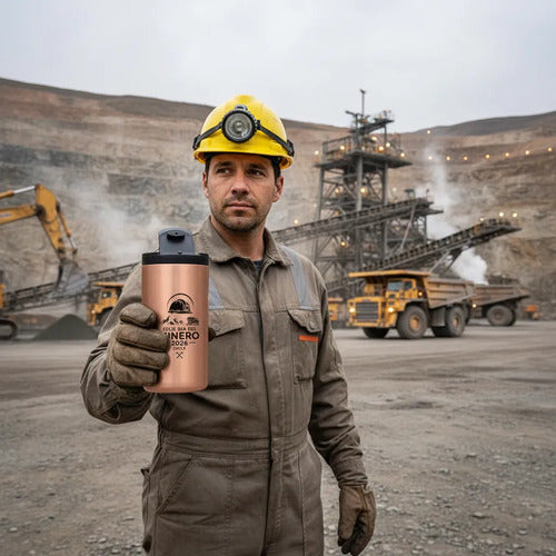 Mug Encobrizado 500cc Día Del Minero
