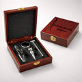 Set 4 Herramientas De Vino + Caja De Madera Fiestas Patrias