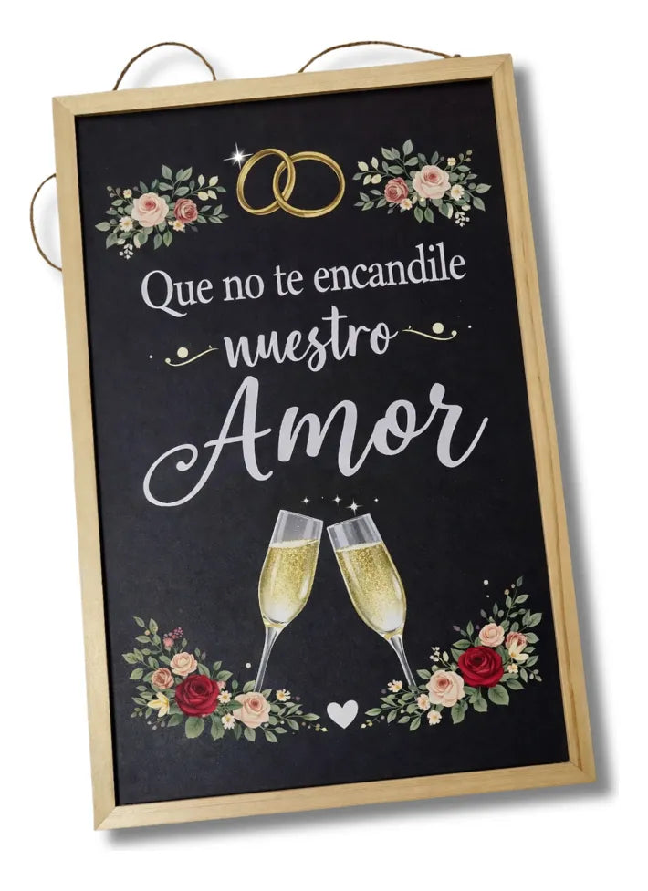 Pizarra Personalizada Para Matrimonio