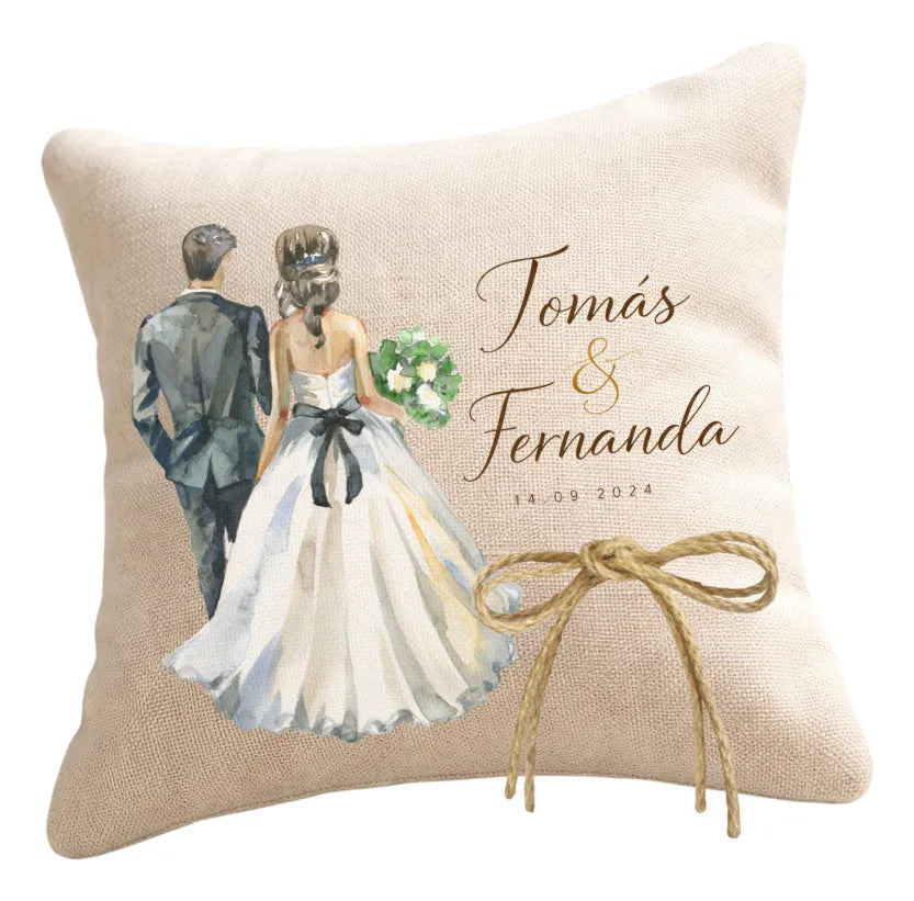 Cojin Porta Anillos De Matrimonio Personalizado