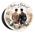 Pack 12 Imanes Personalizados Recuerdo De Matrimonio