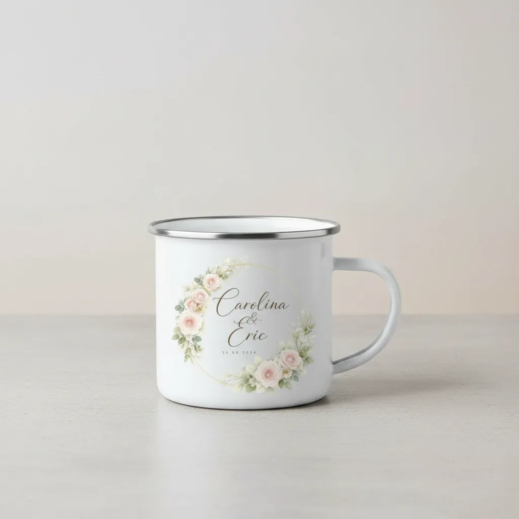 Tazon Enlozado Personalizado Recuerdo De Matrimonio