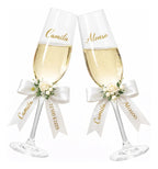 Pack 2 Copas Matrimonio Personalizadas + Cinta Decorativa