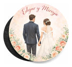 Pack 12 Imanes Personalizados Recuerdo De Matrimonio