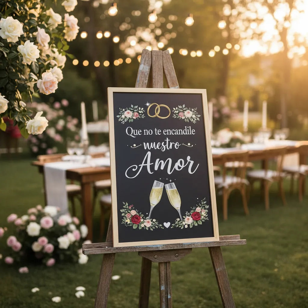 Pizarra Personalizada Para Matrimonio