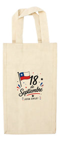 Bolsa De Algodon Para 2 Vinos Fiestas Patrias