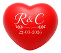 Pack 12 Corazones Recuerdo De Matrimonio Personalizado