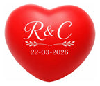 Pack 12 Corazones Recuerdo De Matrimonio Personalizado