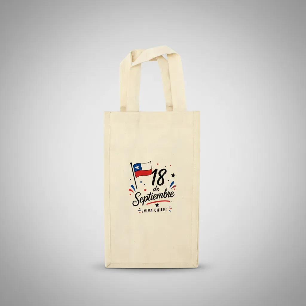 Bolsa De Algodon Para 2 Vinos Fiestas Patrias