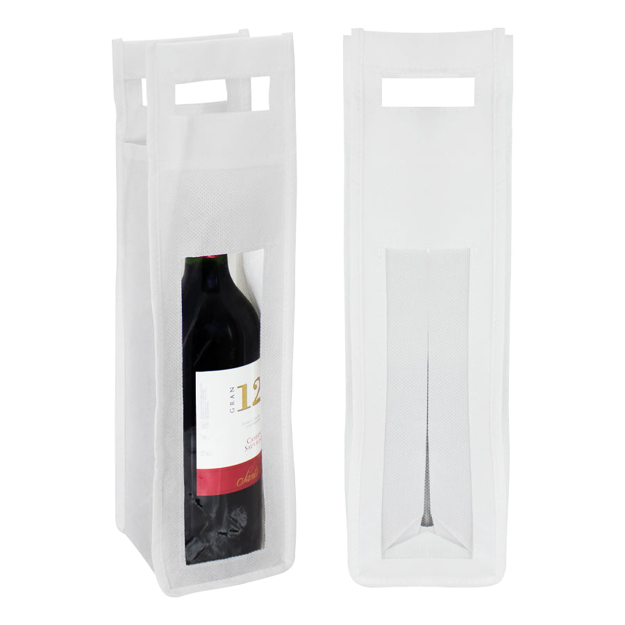 BOLSA PORTA BOTELLA DE VINO TNT 8X37X8CM