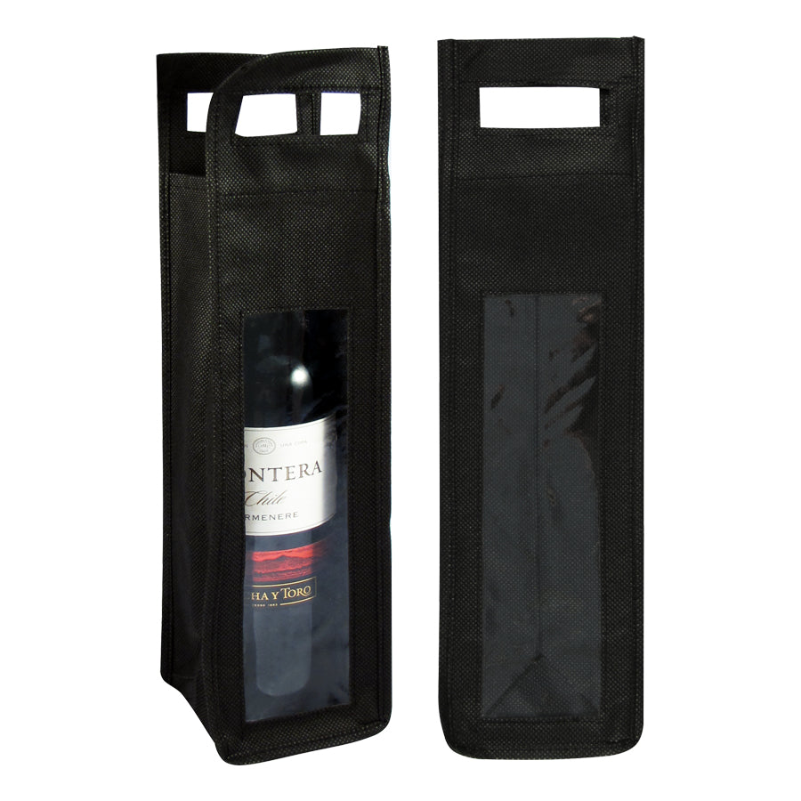 BOLSA PORTA BOTELLA DE VINO TNT 8X37X8CM